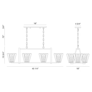 Eurofase - 38867-019 - Six Light Chandelier - Ricca - Chrome