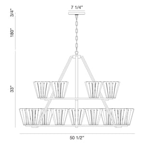 Eurofase - 38869-013 - 15 Light Chandelier - Ricca - Chrome