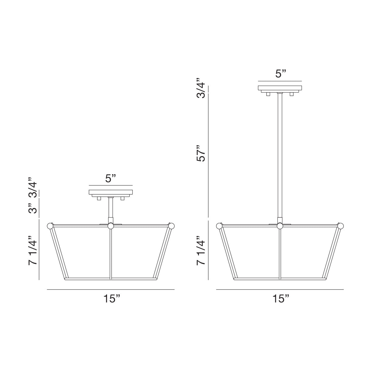 Eurofase - 39044-013 - Three Light Semi Flush Mount - Pulito - Matte Black