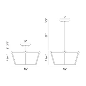 Eurofase - 39044-013 - Three Light Semi Flush Mount - Pulito - Matte Black