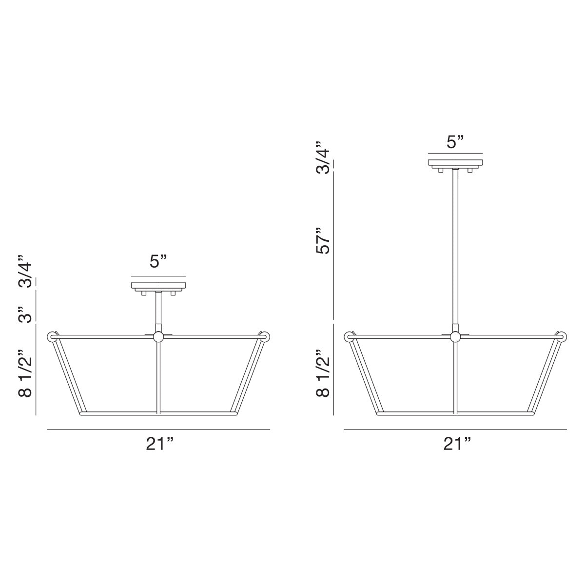 Eurofase - 39045-021 - Four Light Semi Flush Mount - Pulito - Polished Nickel