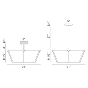 Eurofase - 39045-021 - Four Light Semi Flush Mount - Pulito - Polished Nickel