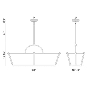 Eurofase - 39046-017 - Six Light Island Pendant - Pulito - Matter Black