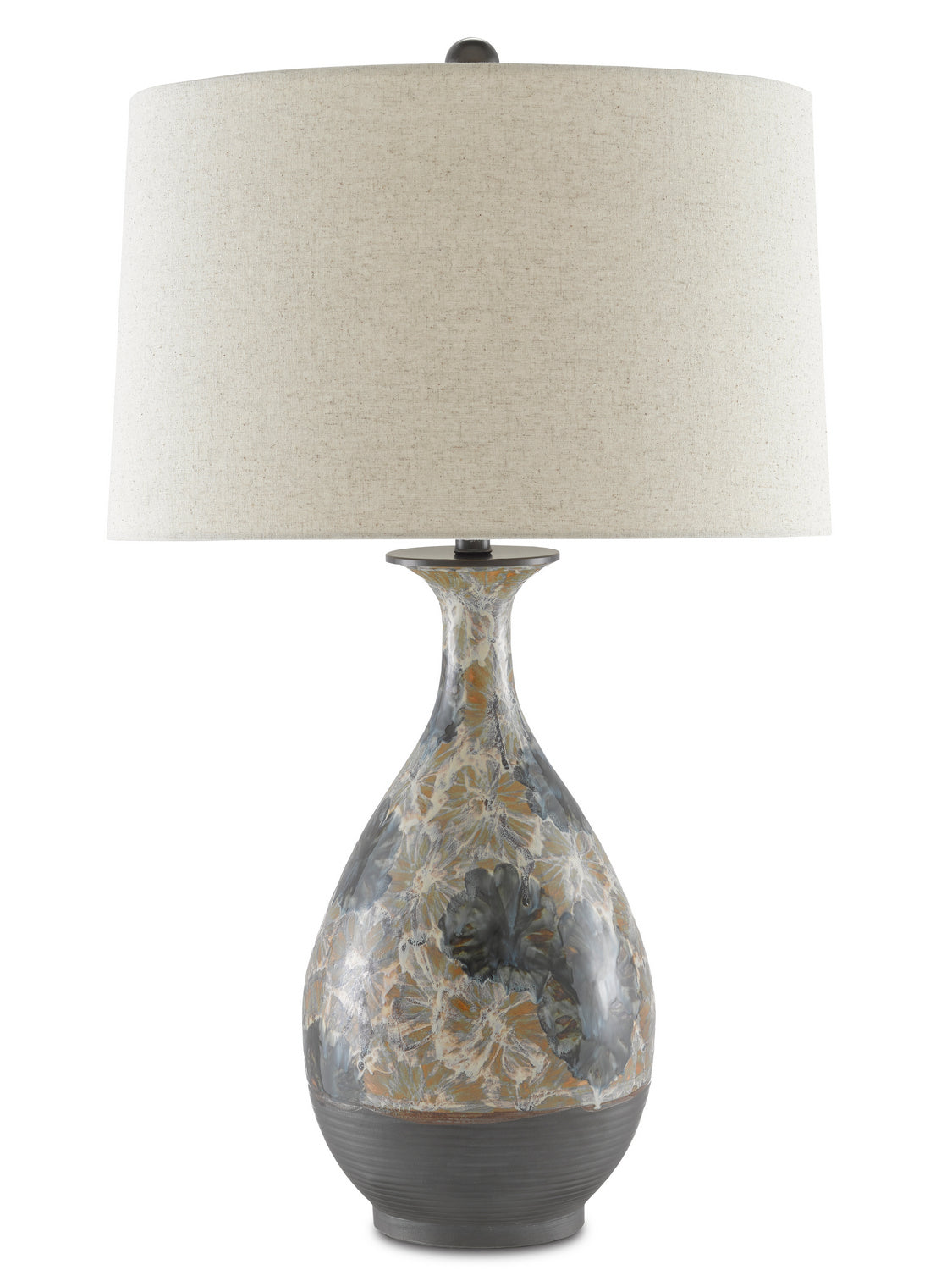 Currey and Company - 6000-0658 - One Light Table Lamp - Frangipani - Cream/Blue/Brown