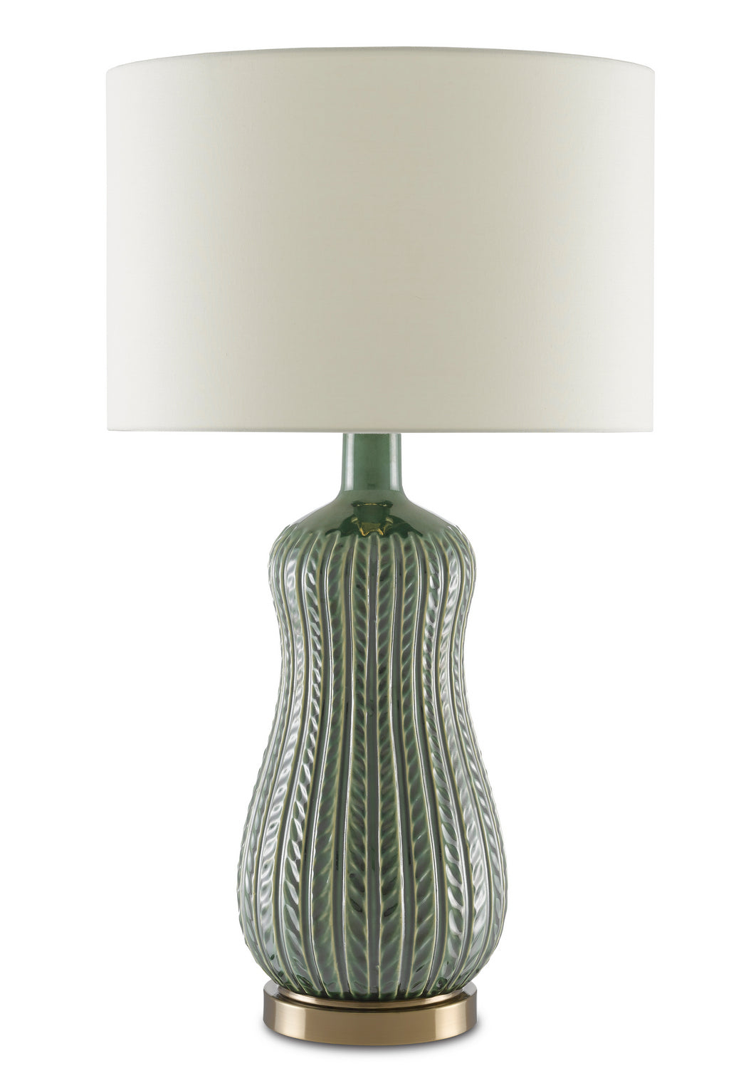 Currey and Company - 6000-0673 - One Light Table Lamp - Mamora - Green