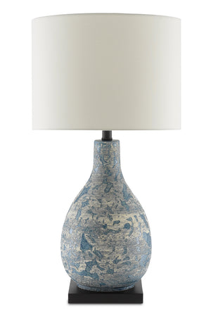 Currey and Company - 6000-0674 - One Light Table Lamp - Ostracon - Vintage Blue