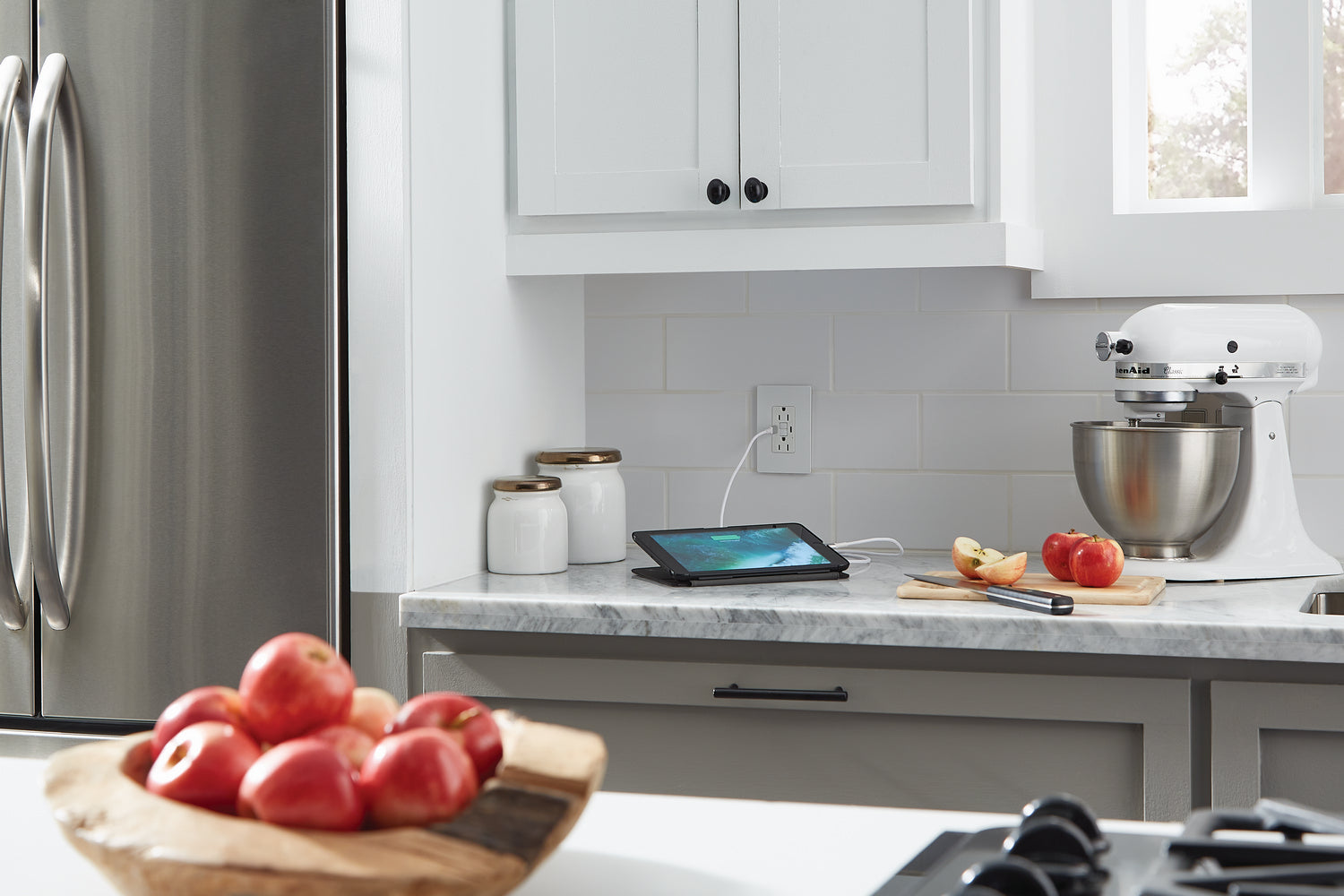 Legrand - 1597TRUSBCCW - Tamper-Resistant 15A Duplex Self-Test GFCI Receptacles with SafeLock Protection, USB Type C/C - radiant - White