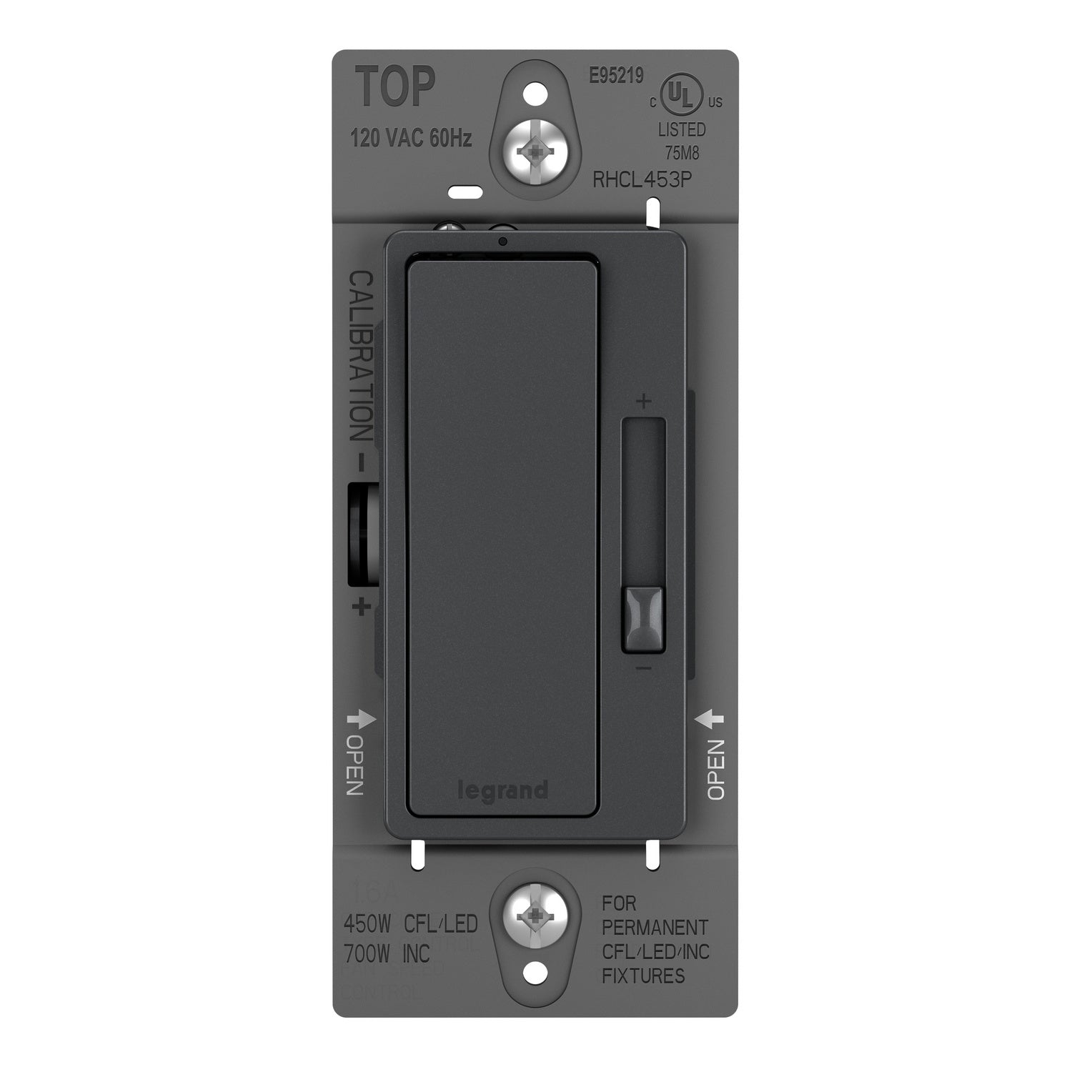 Legrand - RHCL453PGCCV4 - CFL/LED Dimmer - radiant - Graphite