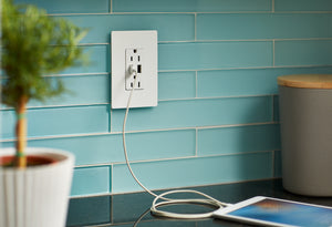 Legrand - TM826USBW - 15A Tamper-Resistant USB Outlet - radiant - White