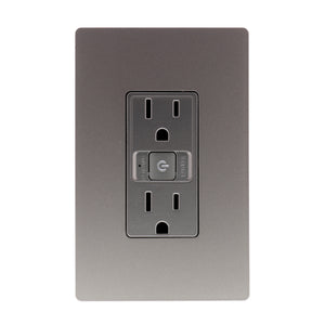 Legrand - WWRR15NICCV2 - Smart Outlet - Wi-Fi Finish - radiant - Nickel