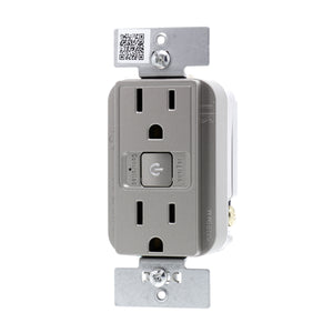 Legrand - WWRR15NICCV2 - Smart Outlet - Wi-Fi Finish - radiant - Nickel