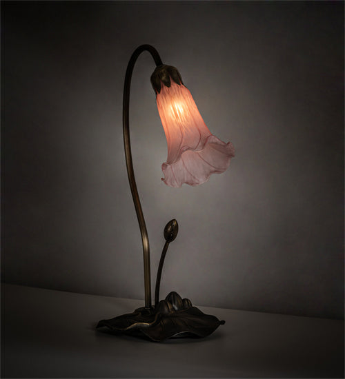 Meyda Tiffany - 13692 - One Light Accent Lamp - Pink - Antique Brass