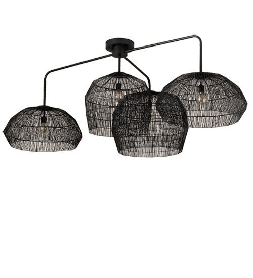 Meyda Tiffany - 235454 - LED Chandelier - Hacienda - Textured Black