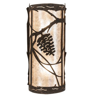 Meyda Tiffany - 237165 - Two Light Wall Sconce - Whispering Pines - Distressed Chestnut