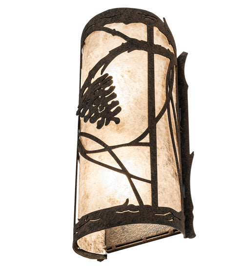 Meyda Tiffany - 237165 - Two Light Wall Sconce - Whispering Pines - Distressed Chestnut