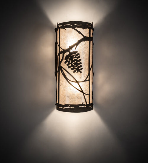 Meyda Tiffany - 237165 - Two Light Wall Sconce - Whispering Pines - Distressed Chestnut