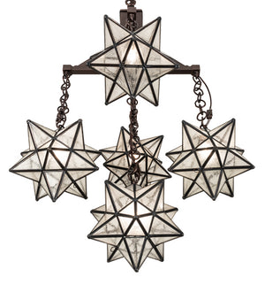 Meyda Tiffany - 237620 - Five Light Chandelier - Moravian Star - Mahogany Bronze