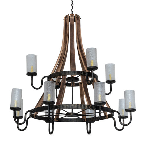 Meyda Tiffany - 238765 - 12 Light Chandelier - Barrel Stave - Golden Bronze