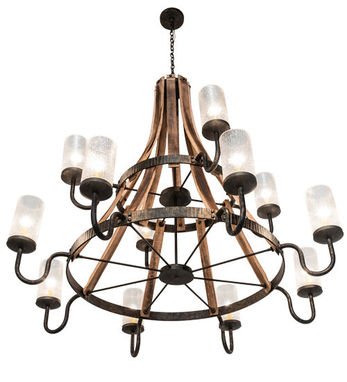 Meyda Tiffany - 238765 - 12 Light Chandelier - Barrel Stave - Golden Bronze