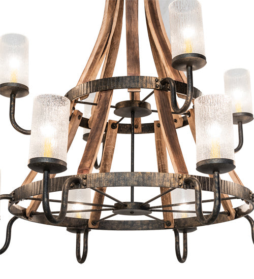 Meyda Tiffany - 238765 - 12 Light Chandelier - Barrel Stave - Golden Bronze