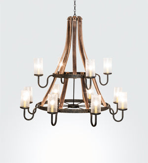 Meyda Tiffany - 238765 - 12 Light Chandelier - Barrel Stave - Golden Bronze