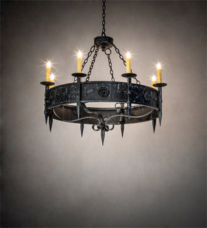 Meyda Tiffany - 239061 - Eight Light Chandelier - Calandra - Antique Iron Gate