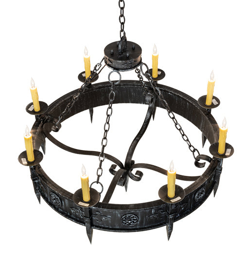 Meyda Tiffany - 239061 - Eight Light Chandelier - Calandra - Antique Iron Gate