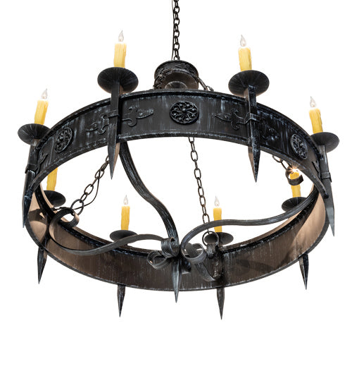 Meyda Tiffany - 239061 - Eight Light Chandelier - Calandra - Antique Iron Gate