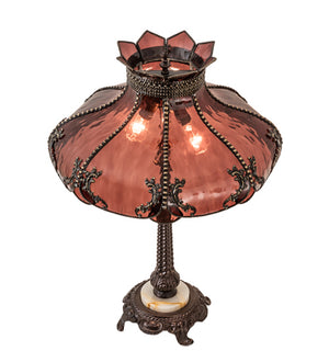 Meyda Tiffany - 240466 - Two Light Table Lamp - Elizabeth - Craftsman Brown