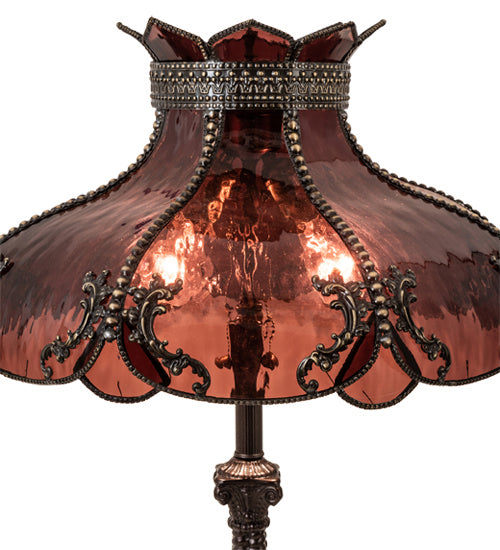 Meyda Tiffany - 240466 - Two Light Table Lamp - Elizabeth - Craftsman Brown