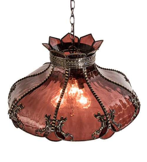 Meyda Tiffany - 240481 - Two Light Pendant - Elizabeth - Craftsman Brown