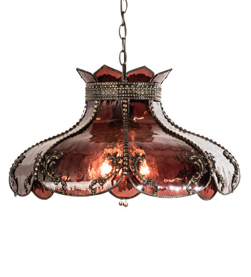 Meyda Tiffany - 240481 - Two Light Pendant - Elizabeth - Craftsman Brown