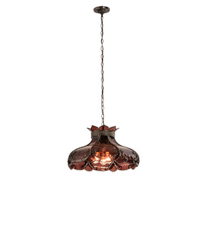 Meyda Tiffany - 240481 - Two Light Pendant - Elizabeth - Craftsman Brown