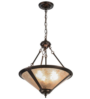 Meyda Tiffany - 240708 - Three Light Pendant - Sutter - Mahogany Bronze