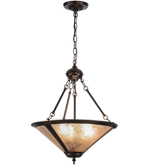 Meyda Tiffany - 240708 - Three Light Pendant - Sutter - Mahogany Bronze