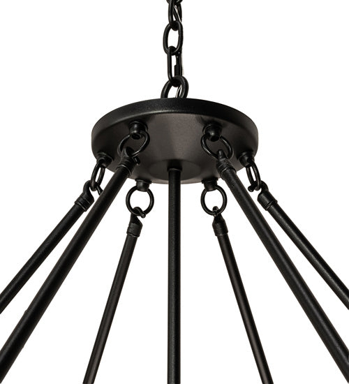 Meyda Tiffany - 241184 - Eight Light Pendant - Madison - Textured Black