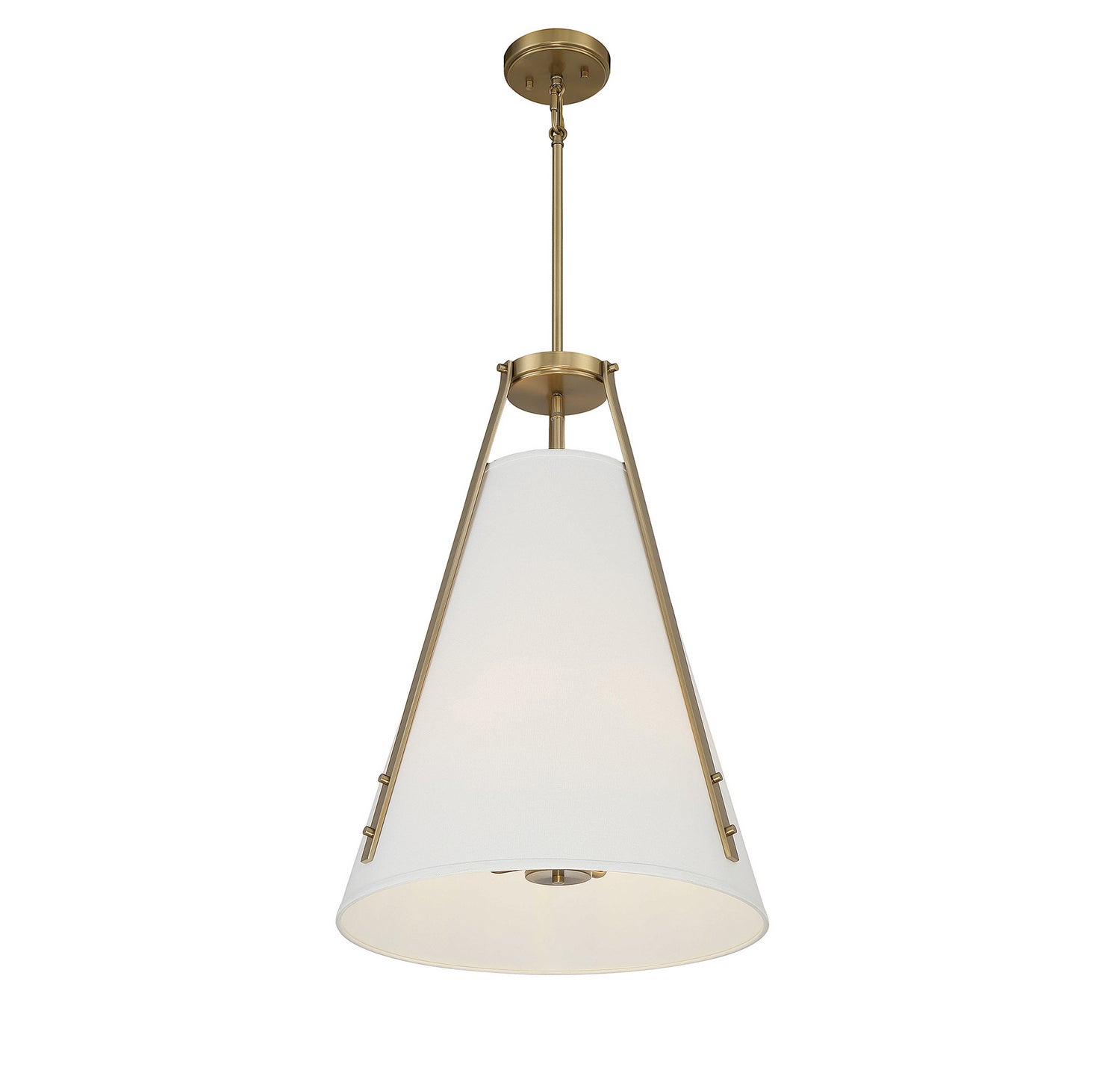 Savoy House - 7-2521-4-322 - Four Light Pendant - Newport - Warm Brass