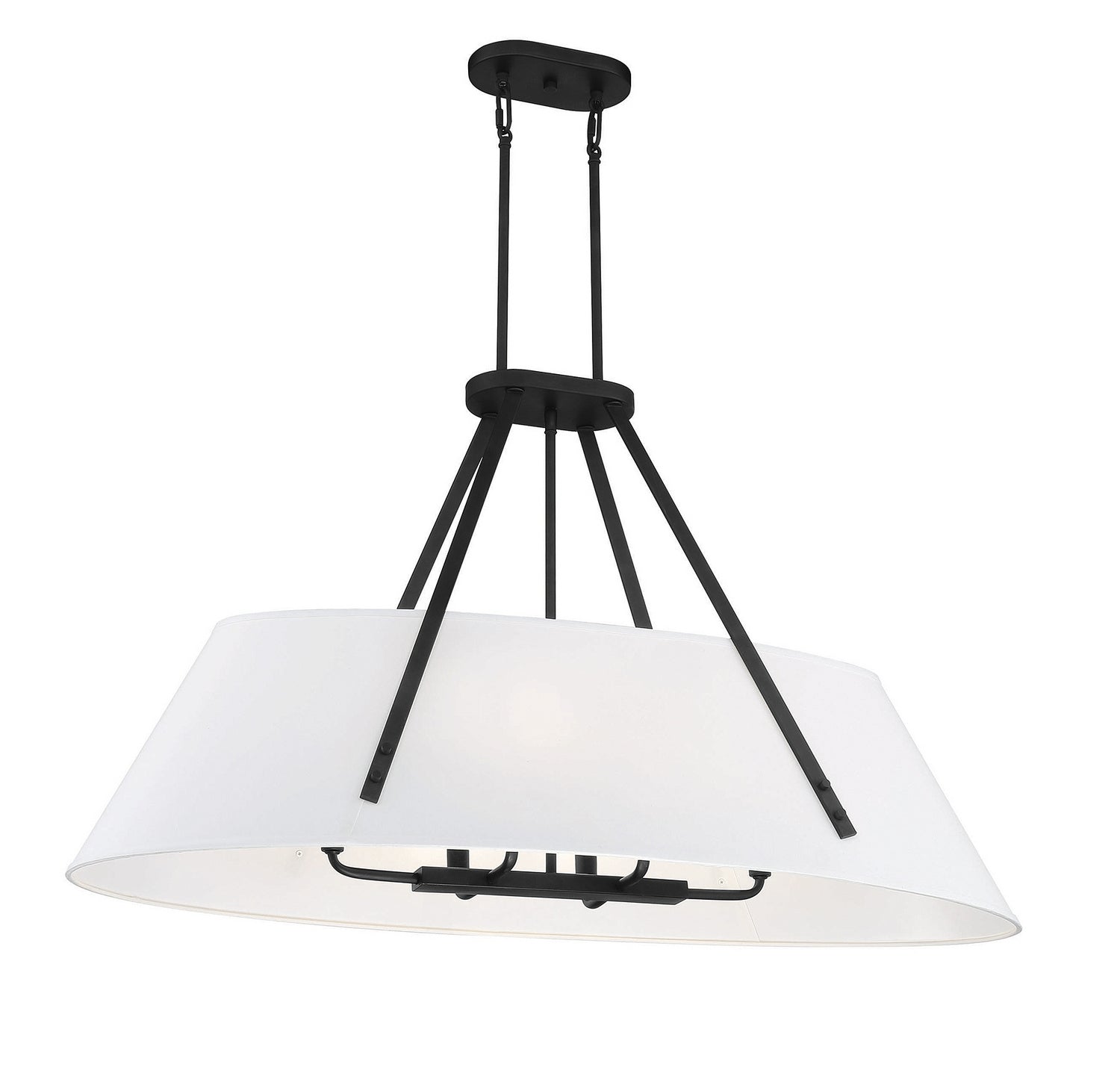 Savoy House - 1-2520-6-89 - Six Light Linear Chandelier - Newport - Matte Black