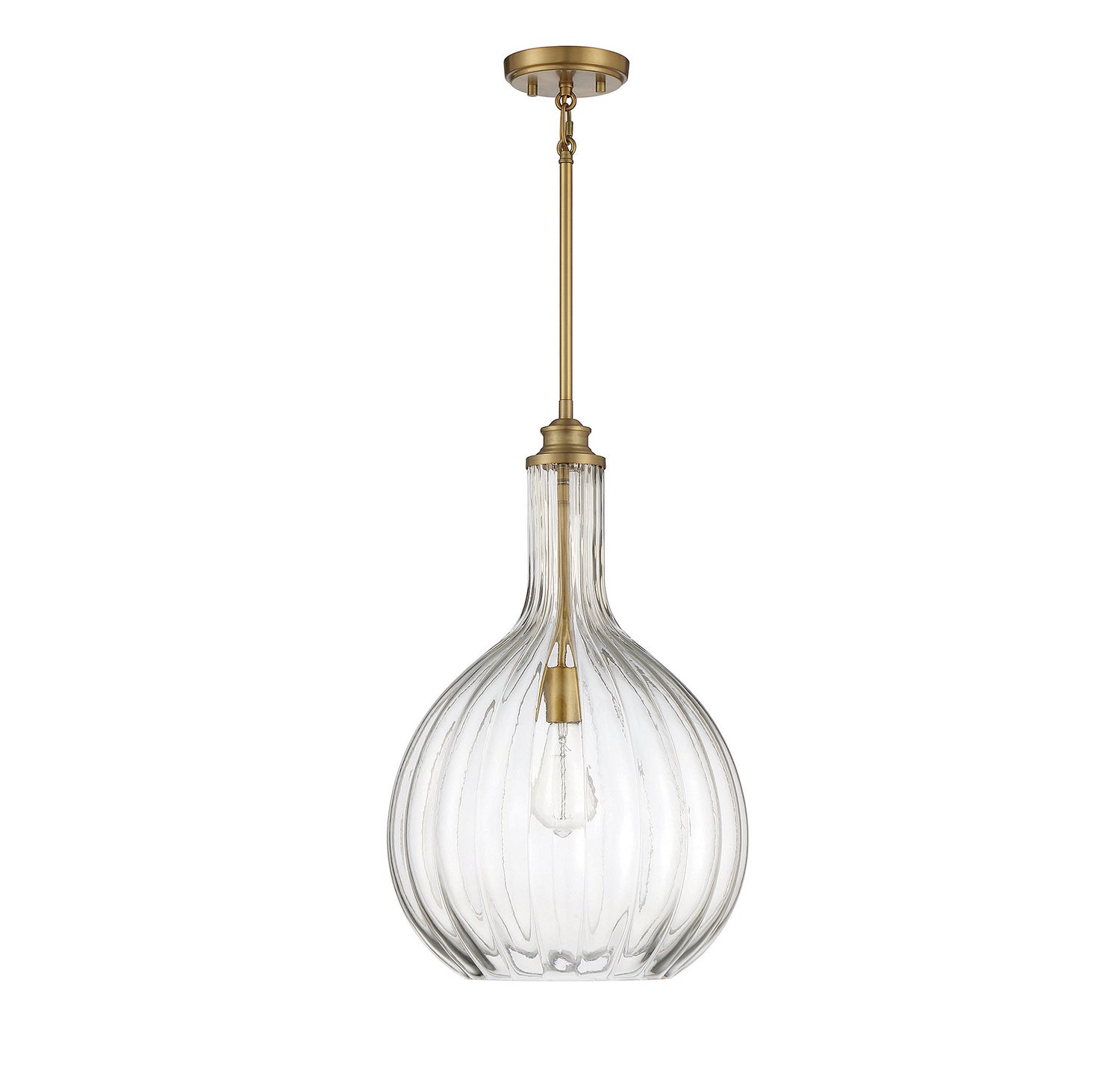 Savoy House - 7-2255-1-322 - One Light Pendant - Brandon - Warm Brass