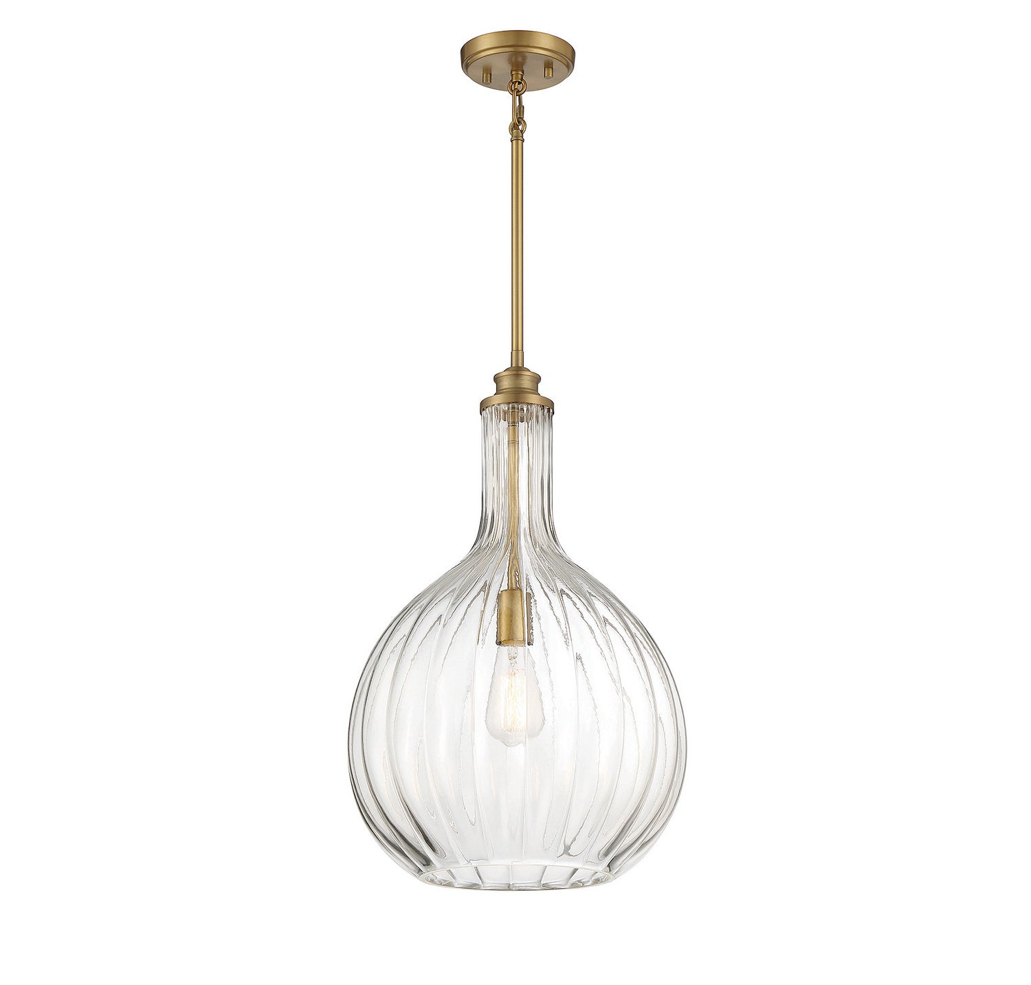 Savoy House - 7-2255-1-322 - One Light Pendant - Brandon - Warm Brass