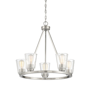 Savoy House - 1-1021-5-SN - Five Light Chandelier - Calhoun - Satin Nickel