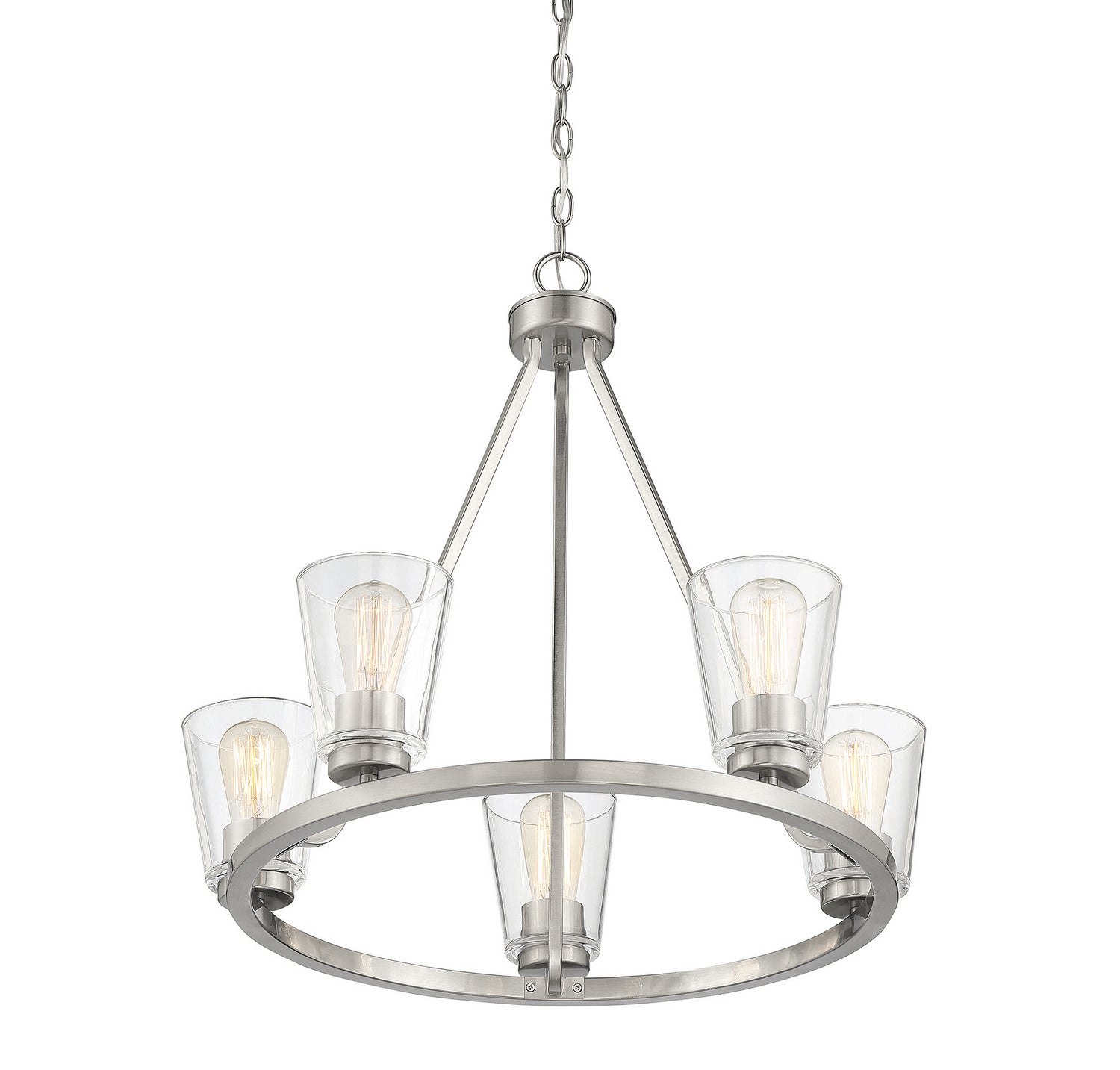 Savoy House - 1-1021-5-SN - Five Light Chandelier - Calhoun - Satin Nickel