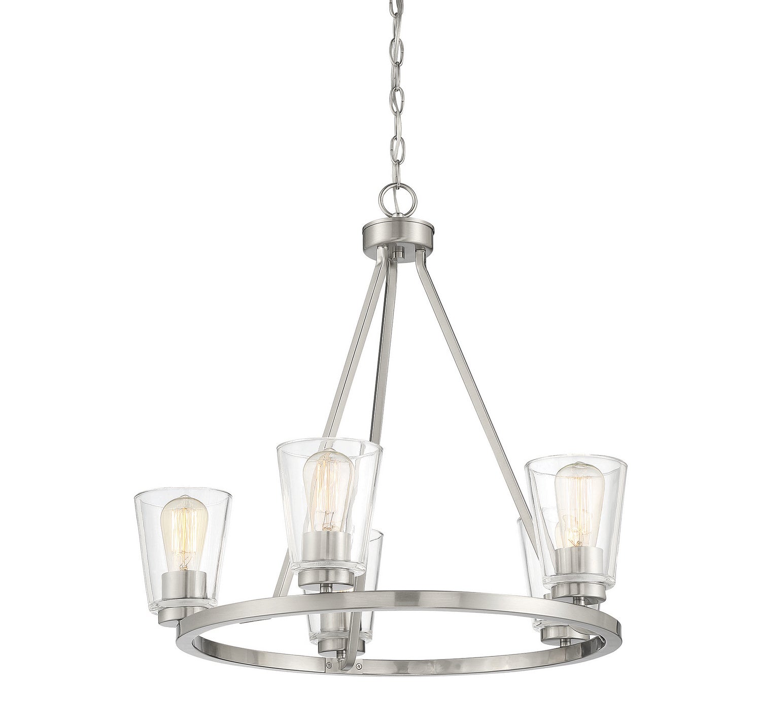 Savoy House - 1-1021-5-SN - Five Light Chandelier - Calhoun - Satin Nickel