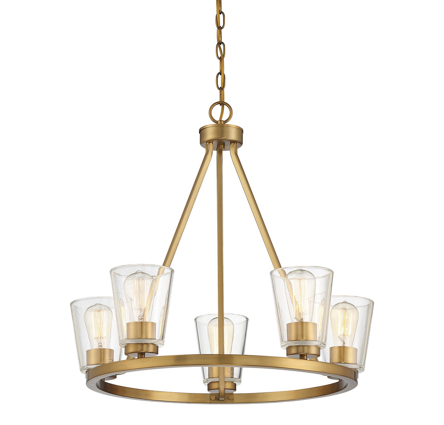 Savoy House - 1-1021-5-322 - Five Light Chandelier - Calhoun - Warm Brass