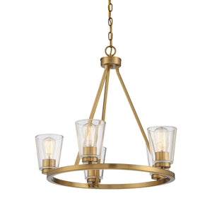 Savoy House - 1-1021-5-322 - Five Light Chandelier - Calhoun - Warm Brass