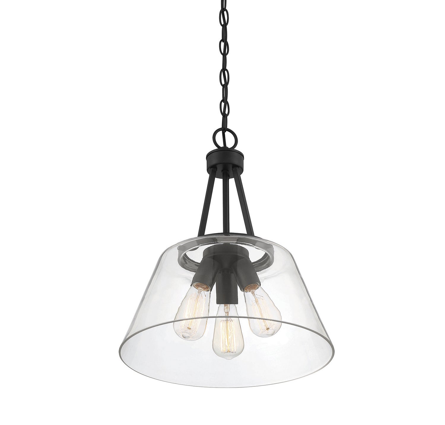 Savoy House - 7-1025-3-89 - Three Light Pendant - Calhoun - Matte Black