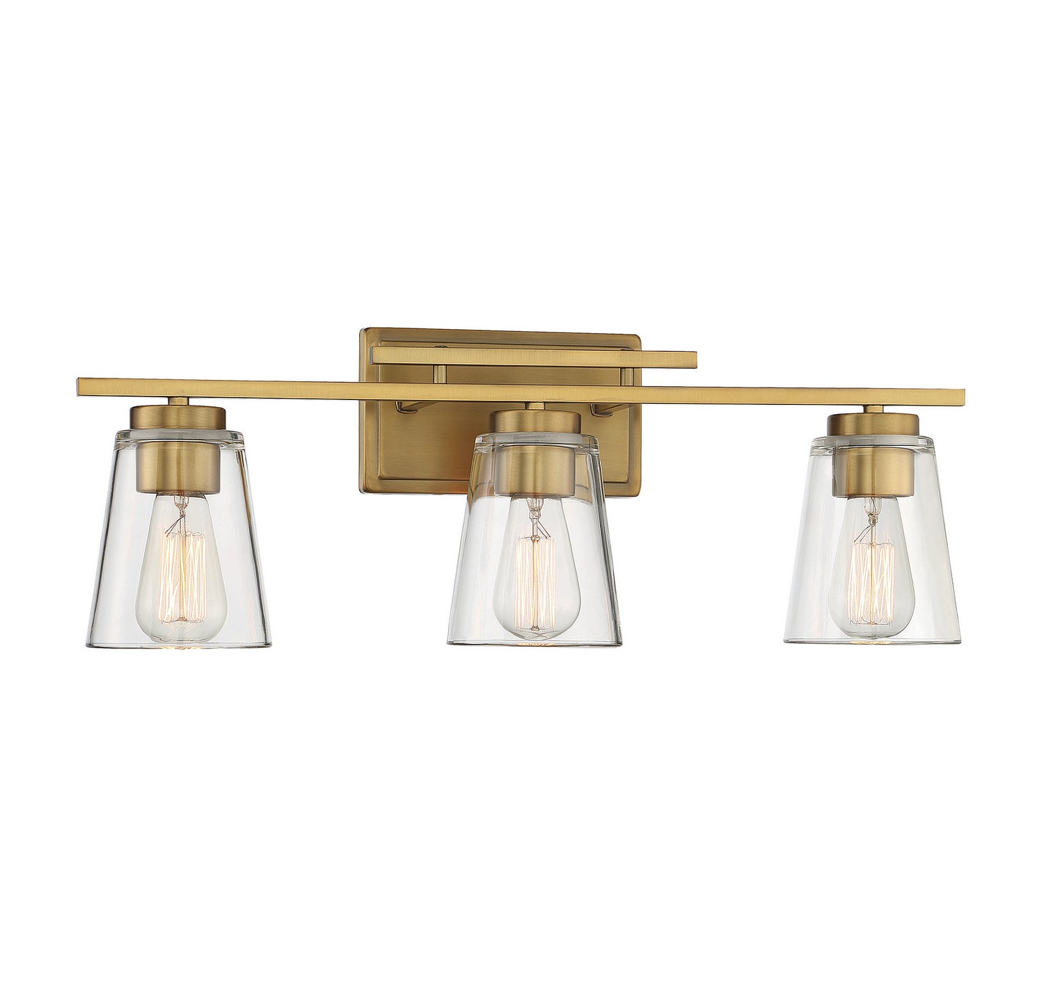 Savoy House - 8-1020-3-322 - Three Light Bath Bar - Calhoun - Warm Brass