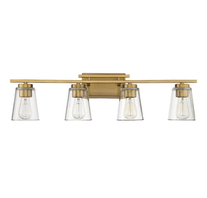 Savoy House - 8-1020-4-322 - Four Light Bath Bar - Calhoun - Warm Brass