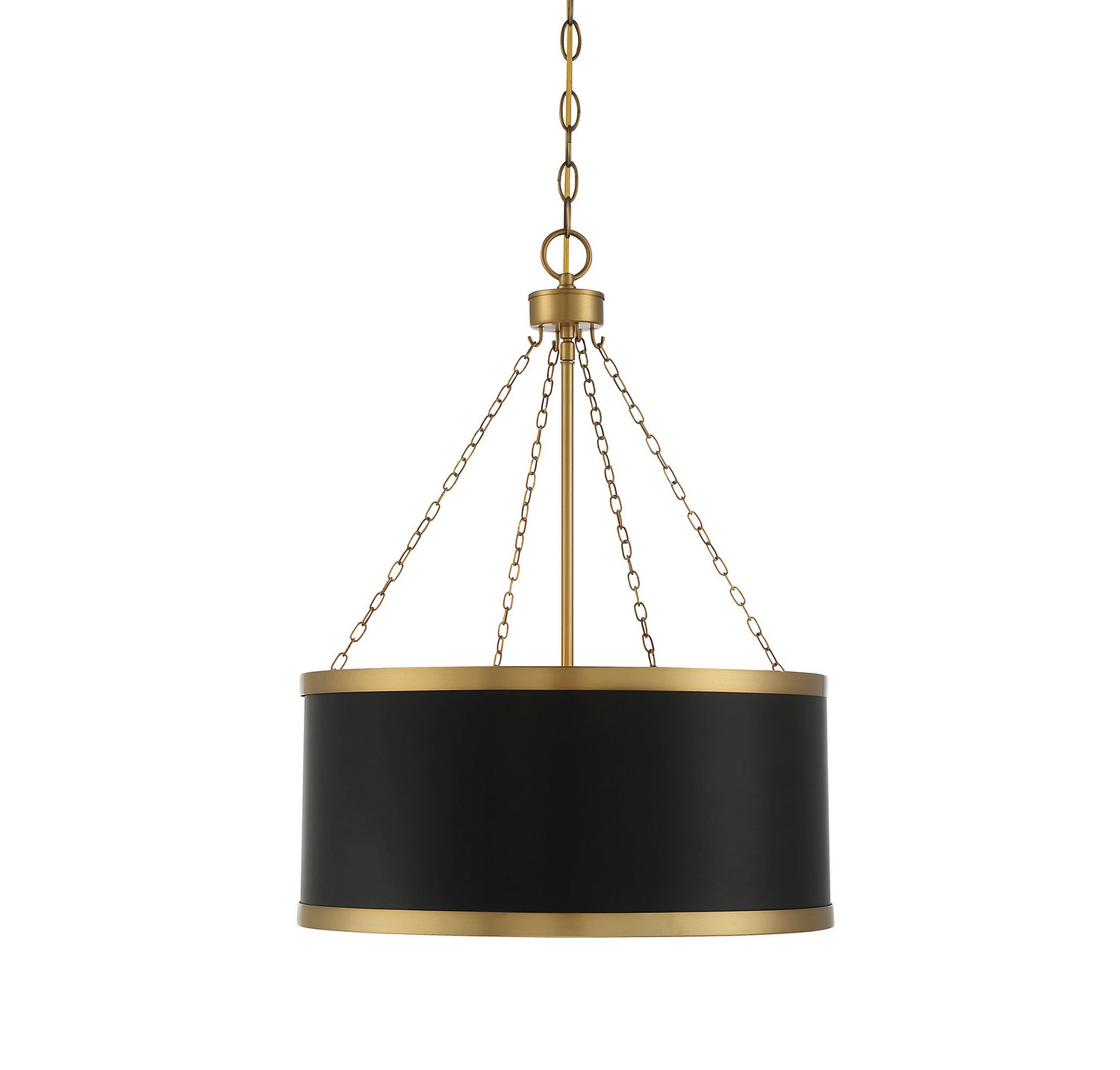 Savoy House - 7-188-6-143 - Six Light Pendant - Delphi - Black with Warm Brass Accents