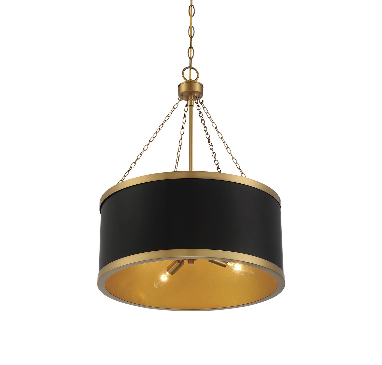 Savoy House - 7-188-6-143 - Six Light Pendant - Delphi - Black with Warm Brass Accents